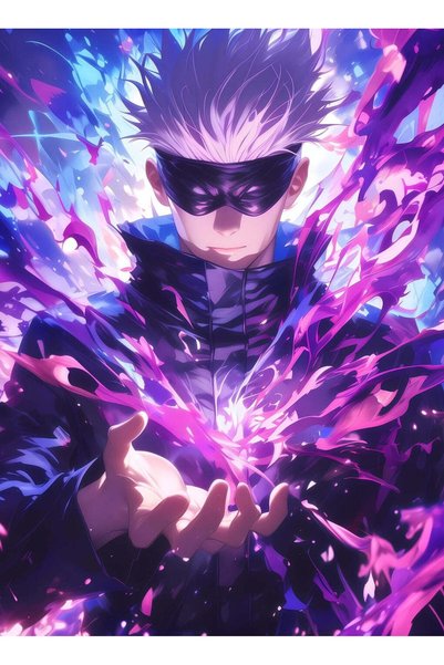 BLANKD Power Surge Satoru Gojo Anime Metal Poster - Magnetic Wall Art Print
