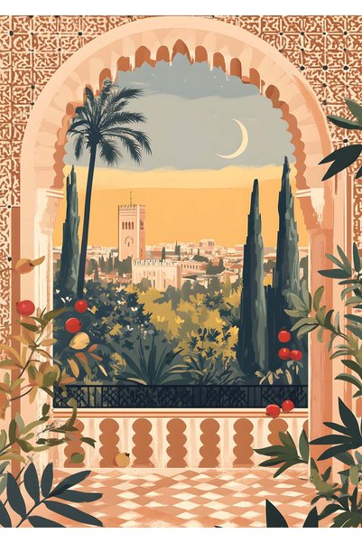 BLANKD Arabic City 2 Islamic Metal Poster - Magnetic Wall Art Print