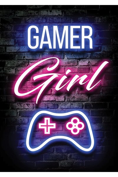 BLANKD Gamer Girl Gaming Metal Poster - Magnetic Wall Art Print