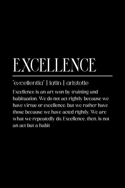 BLANKD Excellence Motivational Metal Poster - Magnetic Wall Art Print