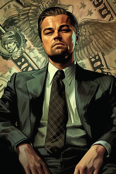 BLANKD Leonardo Dicaprio Pop Art Metal Poster - Magnetic Wall Art Print