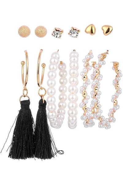 Shining Diva Fashion Latest Stylish 6-20 Pairs Combo Earrings for Women and G...