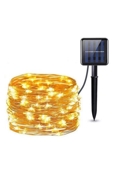 Never more Instalație solară de exterior, NEVERMORE, 10 m, 100 LED-uri COB, 8...