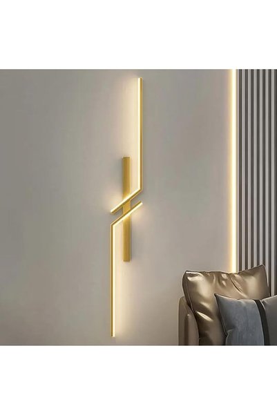 GENERAL مصباح جداري LED عصري إبداعي (100 سم، أسود - ثلاث درجات حرارة لونية) ب...