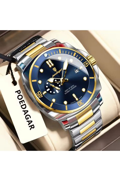 Bluejw POEDAGAR Top Fashion Watch for Men Waterproof Luminous Calendar Men's ...