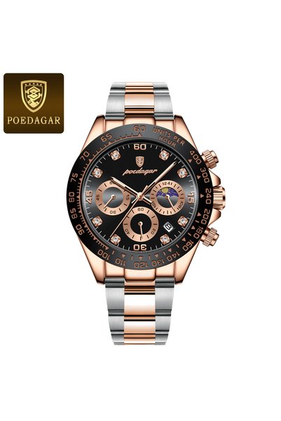 Bluejw POEDAGAR Custom Watch Men 629 Classic Steel Waterproof Men's Watches M...