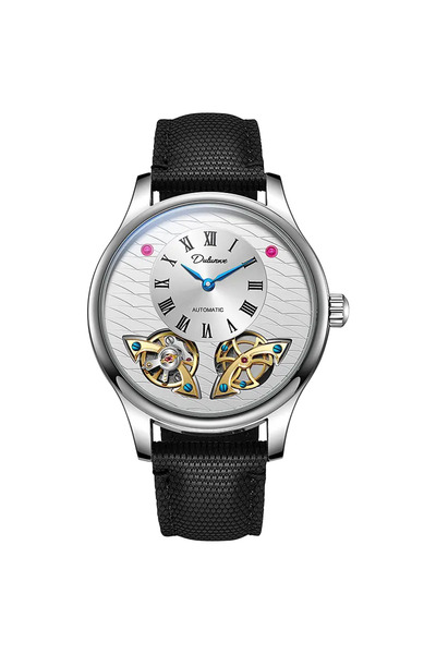 Bluejw NEW Mens Watches Design Tourbillon Hollow Mechanical Watch DULUNWE Aut...