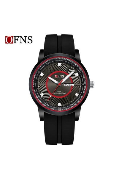 Bluejw ساعة يد رياضية رجالية كوارتز OFNS 8036 مع مقياس سرعة وحزام سيليكون وتق...