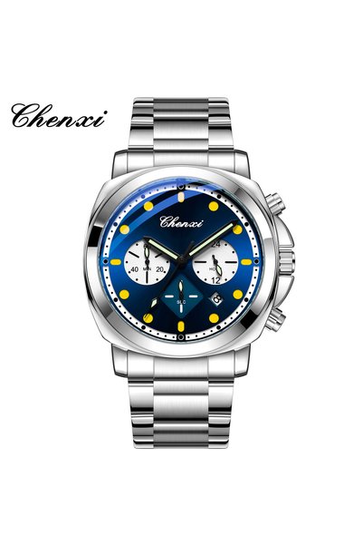 Bluejw CHENXI Stainless Steel Watch Men 948 Luxury Chronograph Men's Wristwat...