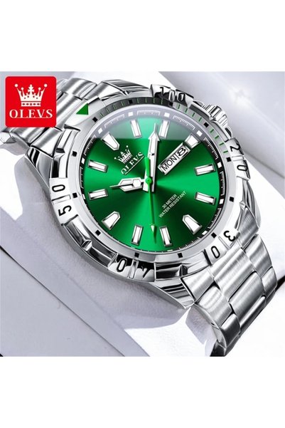 Bluejw Olevs 5560 Men's Quartz Watches New Waterproof Luminous Hands Luxury C...