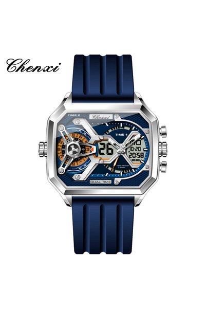 Bluejw CHENXI Men's Wristwatch New Large Dial Digital Watch Dual Display Fash...