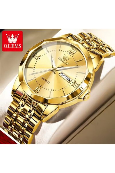 Bluejw ساعات OLEVS الأصلية للرجال، ساعة كوارتز عصرية مع تقويم أسبوعي للرجال، ...