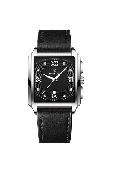 Bluejw BINBOND Men's Watch Stainless Steel Business Waterproof Date Quartz Wa...