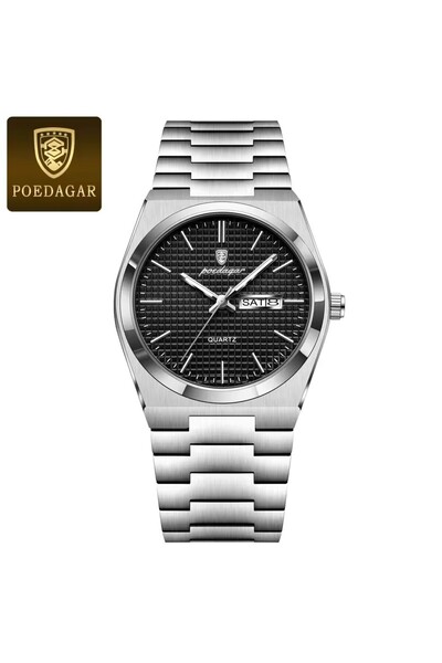 Bluejw POEDAGAR Top Luxury Man Watch Waterproof Stainless Steel Men Wristwatc...
