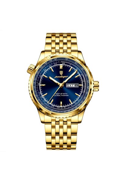 Bluejw POEDAGAR 673 Classic Multi-function Men's Quartz Watch Steel Strap Wat...