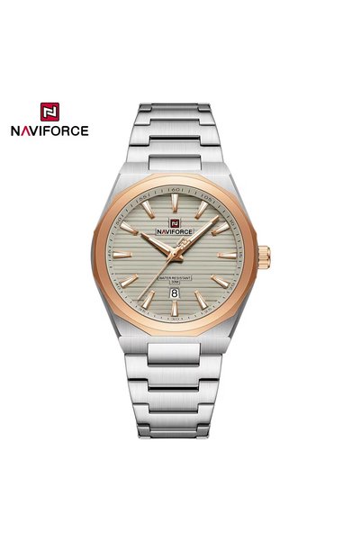 Bluejw NAVIFORCE Men Watch Fashion Steel Strap Waterproof Quartz Calendar Wat...