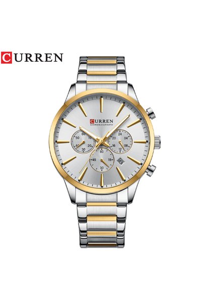 Bluejw ساعة CURREN 8435 الجديدة الأصلية للرجال، ساعة رياضية أنيقة مع كرونوغرا...