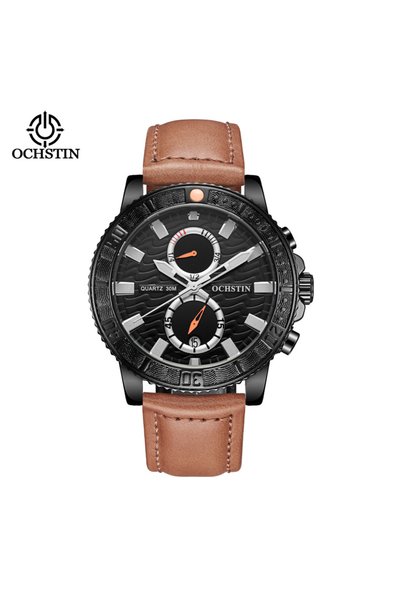 Bluejw New Multifunctional Outdoor Quartz Watch Simple Fashion Top-Grain Cowh...