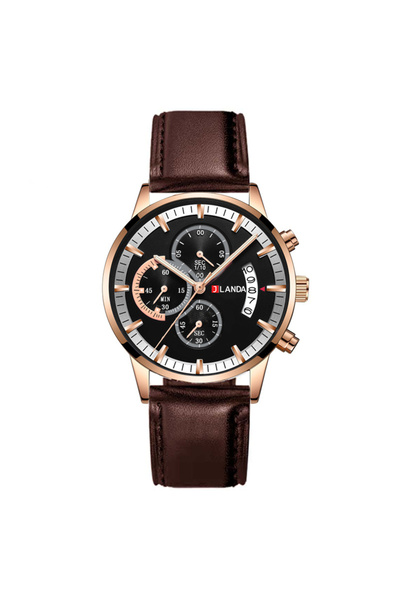 Bluejw JLANDA Men's Business Leather Belt Watch 6-pin Quartz Watch Personalit...