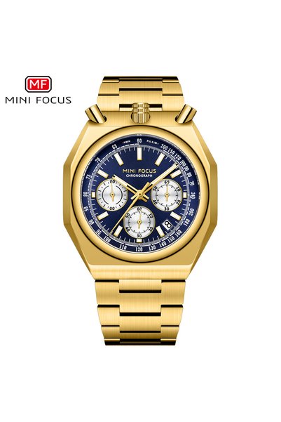 Bluejw ساعة يد رجالية كوارتز MINI FOCUS 0601G بتصميم كلاسيكي أنيق متعددة الوظ...