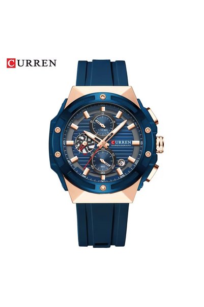 Bluejw ساعة CURREN 8462 للرجال، ساعة رياضية مقاومة للماء مع تقويم، ساعات كوار...