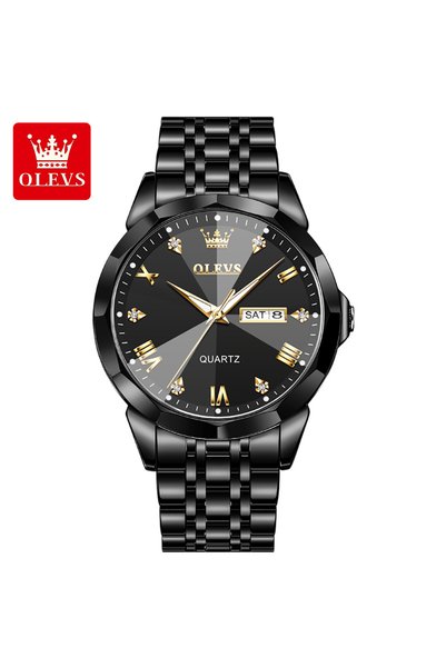 Bluejw ساعة OLEVS 9931 الفاخرة بشعار مخصص، كوارتز مقاوم للماء مع تقويم، ساعة ...