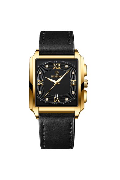 Bluejw 2023 New Square Steel Band Simple Sports Outdoor Men's Watch Calendar ...