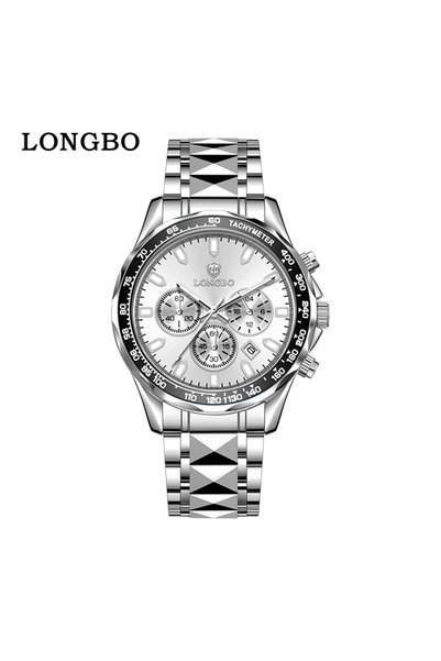 Bluejw LONGBO 83818 Stainless Steel Strap Luxury Men's Watches Luminous Water...