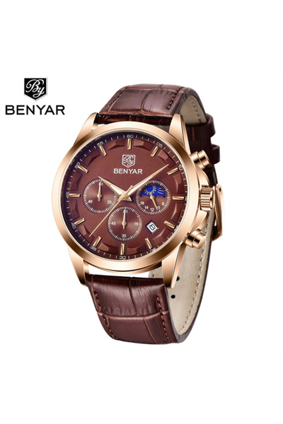 Bluejw Benyar 5160 Men's Watch Luminous Top Brand Quartz Fashion Luxury High ...