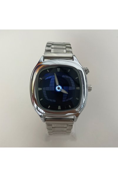 Bluejw Trendy Men's Wristwatch Pink Dial Square Cushion Case Stainless Steel ...