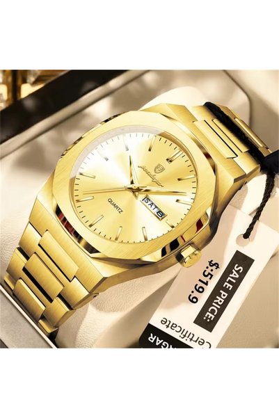 Bluejw POEDAGAR Luxury Male Dual Calendar Watch Waterproof Luminous Stainless...