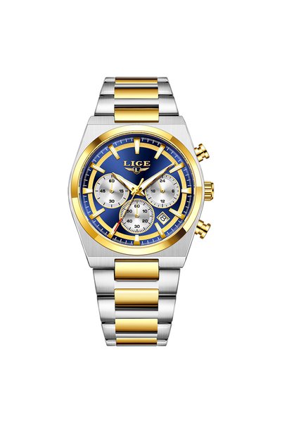 Bluejw LIGE 89200 Business Elite Men's Quartz Watch Multifunction Dial Steel ...