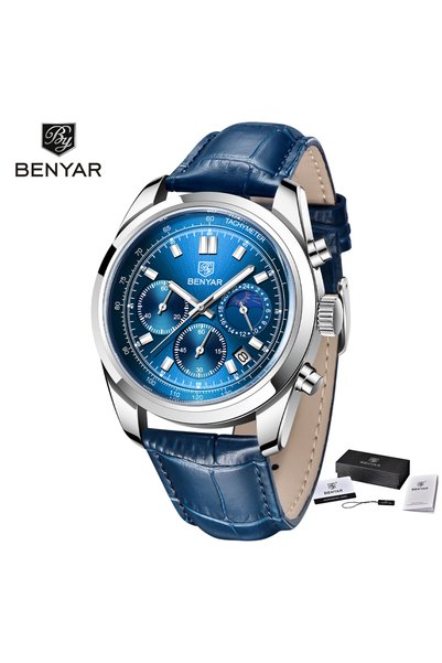 Bluejw ساعة بينيار BY-5193 كرونوغراف كلاسيكية للرجال من أفضل العلامات التجاري...