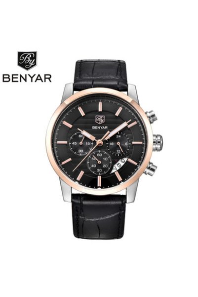 Bluejw 5104 Benyar 2022 Luxury Stainless Steel Watch Men's Quartz Watch Men C...