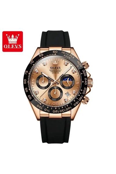 Bluejw OLEVS 2875 Men's Watch New Luxury Quartz Watch Original Silicone Sport...