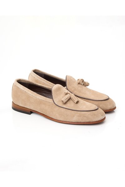 TerziAdemAltun Italian Style Internal and External Natural Leather Suede Anti...