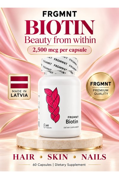 FRGMNT Biotin 2500 mcg Vitamin B7 Supplement for Hair, Skin & Nails, Daily Nu...