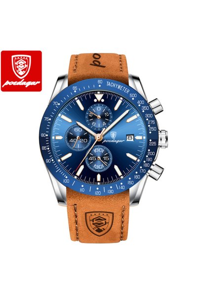 Bluejw POEDAGAR 988 Men Watch Fashion Sport Chronograph Silicone Quartz Watch...
