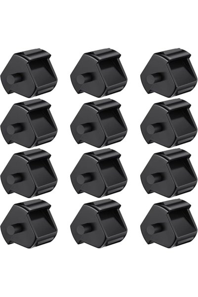TERRIFI 12 pcs Black Tape Dispenser Refill Core - Small Plastic Roll Insert R...