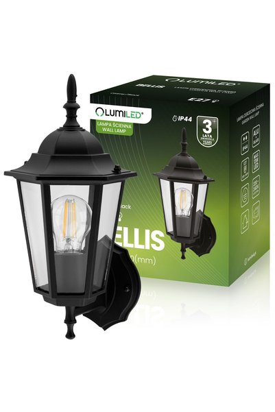 Lumiled Lampă de perete pentru grădină, E27, de exterior, cu iluminare ascend...