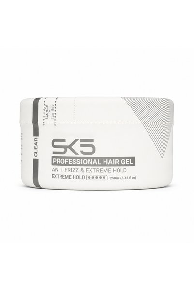 SK5 Professional Hair Gel Clear 250ml– جل تصفيف الشعر الشفاف تثبيت قوي ومقاوم...