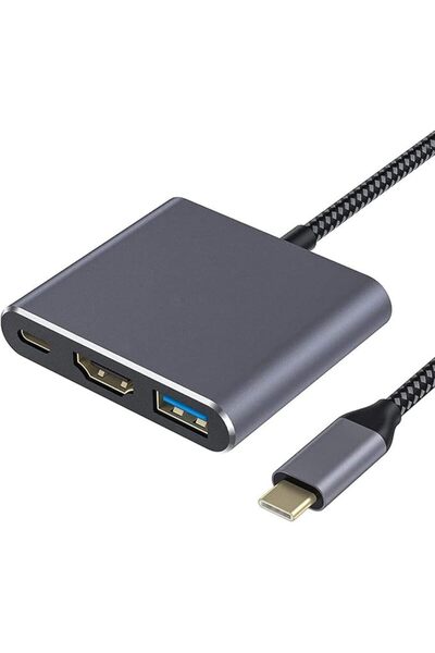 GENERAL Tazweeq USB C to HDMI Multiport Adapter, Type-C Hub Thunderbolt 3 to ...