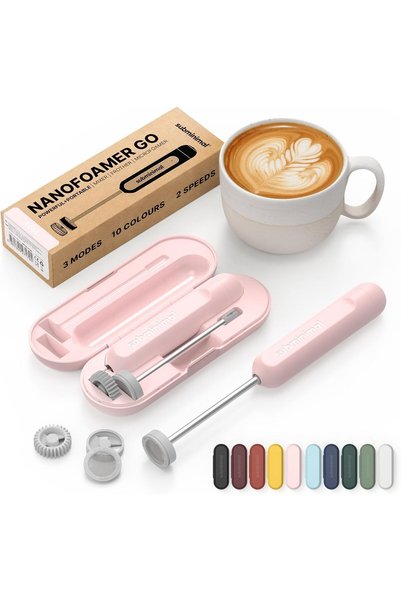 subminimal NanoFoamer GO Rechargeable Handheld Milk Frother, Rose