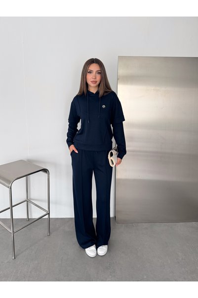Pukka Women's Modal Fabric Hooded Tracksuit Set with Grass Stitching Detail