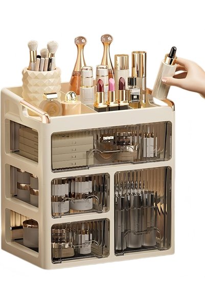 SmartMaster Makeup Organizer for Vanity,Large Capacity Bathroom Counter Organ...