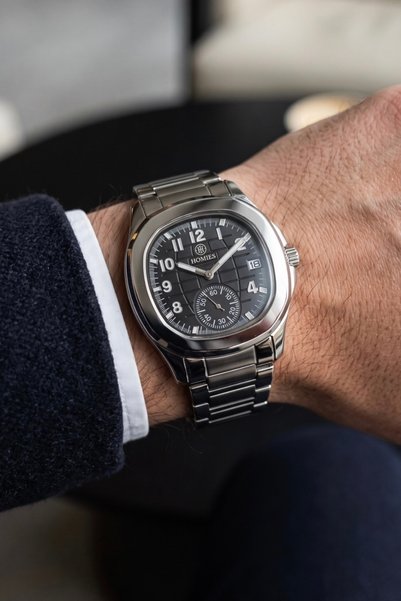 Homies Steel Stainless Cord 2 Years Warranty 3 Atm Waterproof Men's Wristwatch