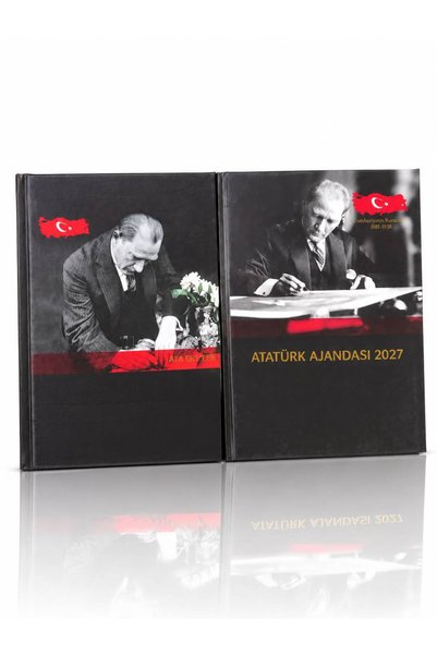 HalkKitabevi 2'li Set Atatürk 2027 Ajanda ve Ata Defter Kişiselleştirilebilir Öğretmenler Gününe Özel