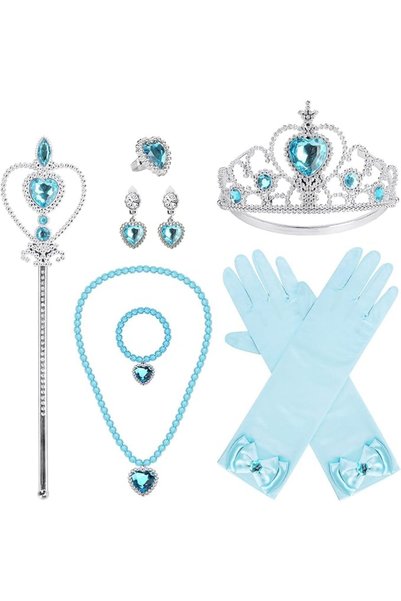 KASTWAVE Princess Dress Up Party Accessories for Princess Costume Gloves Tiar...