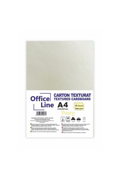 Officeline Carton A4 220g texturat culoare ivory top 20 coli