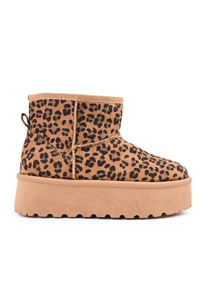 Tmall Γυναικείες μπότες, τύπου Ugg, δερμάτινες, με επένδυση γούνας, CD1041, Λ...